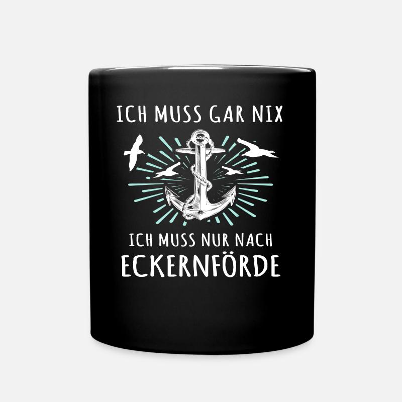 Eckernförde Sprüche Eckernförder Spruch - Tasse einfarbig - Schwarz