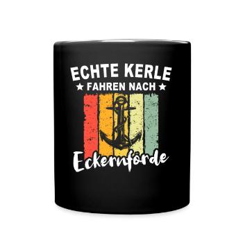Witzige Eckernförde Sprüche - Tasse einfarbig - Schwarz - Vorne