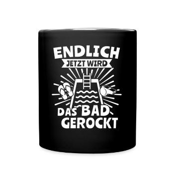Schwimmmeister - Tasse einfarbig - Schwarz - Vorne