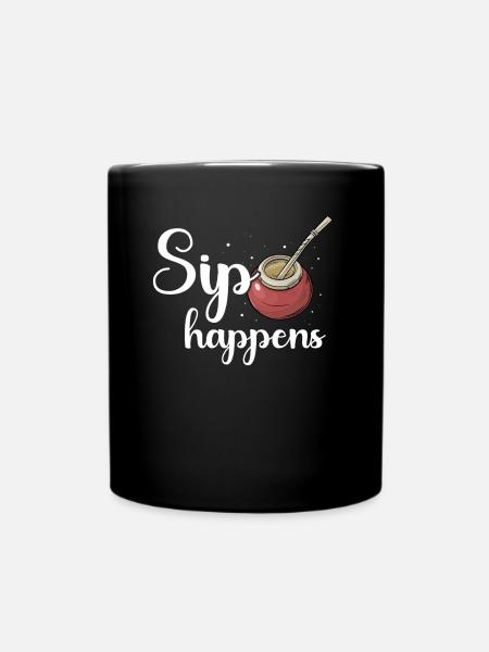 Yerba Mate - Tasse einfarbig - Schwarz