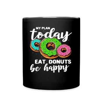 Doughnut Love Donuts - Tasse einfarbig - Schwarz - Vorne