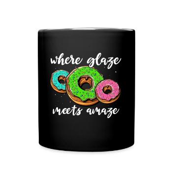 I Love Donuts - Full Colour Mug - black - Front