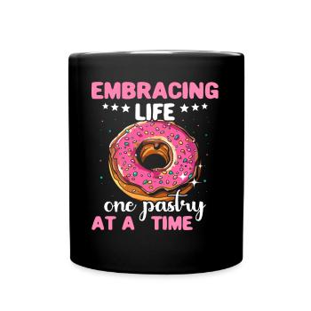 Doughnut Donuts - Tasse einfarbig - Schwarz - Vorne