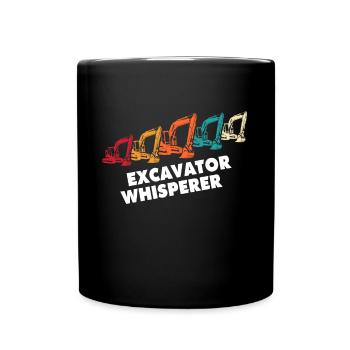 Excavator Whisperer Love Excavator Driver - Full Colour Mug - black - Front