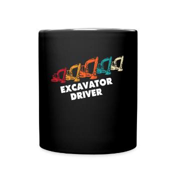 Pelles Chers opérateurs de pelles - Mug uni - noir - Devant