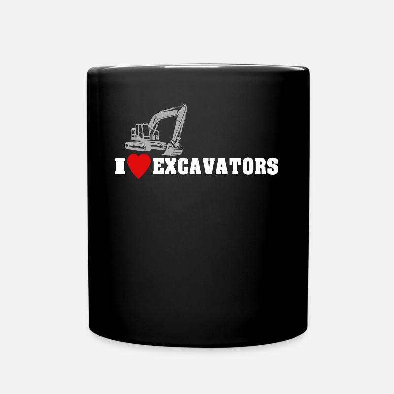 Bagger Liebe Baggern - Tasse einfarbig - Schwarz