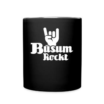 Lustige Büsum Sprüche - Tasse einfarbig - Schwarz - Vorne