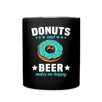 Doughnuts Bier Donut - Tasse einfarbig - Schwarz - Vorne