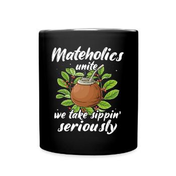 Yerba mate tea - Full Colour Mug - black - Front