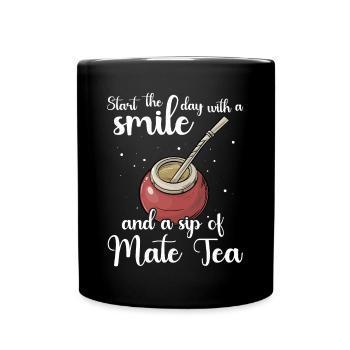 Yerba mate Bombilla - Full Colour Mug - black - Front