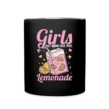 Girl Lemonade Sweet Lemon Juice Cadeau - Mug uni - noir - Devant