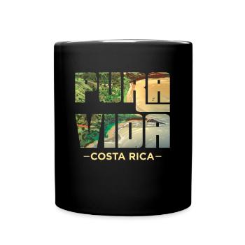 Pura Vida Costa Rica Lateinamerika Costa Ricaner - Tasse einfarbig - Schwarz - Vorne