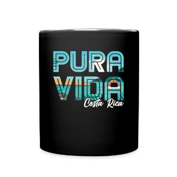 Pura Vida Costa Rica Lateinamerika Costa Ricaner - Tasse einfarbig - Schwarz - Vorne