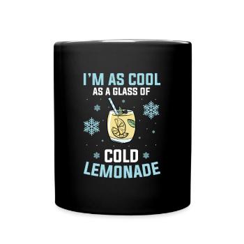 Cold Lemonade Snow Lemon Juice Winter - Full Colour Mug - black - Front