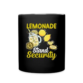 Lemonade Stand Security Lemon Business - Full Colour Mug - black - Front