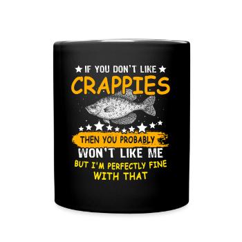 Sunfish Perch Crappie Fishing - Full Colour Mug - black - Front