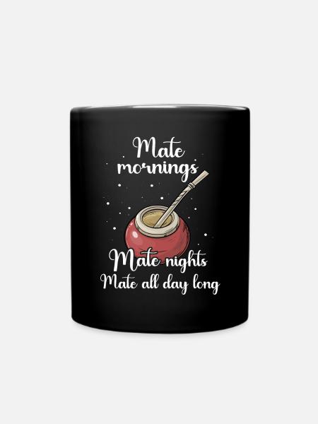 Mate Tee Geschenk - Tasse einfarbig - Schwarz