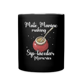 Mate Tee Sprüche - Tasse einfarbig - Schwarz - Vorne
