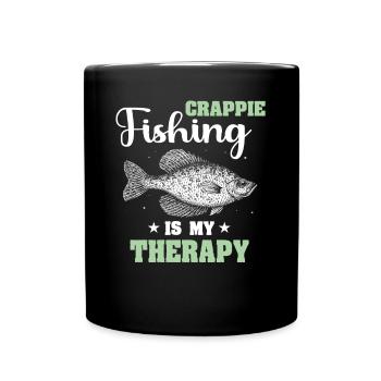 Crappie Fishing Sunfish Angler - Full Colour Mug - black - Front