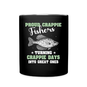 Crappie Sonnenbarsch Angler - Tasse einfarbig - Schwarz - Vorne