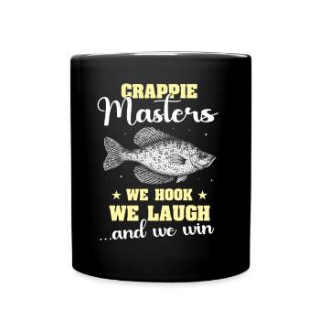 Crappie Fishing Sunfish Angler - Full Colour Mug - black - Front