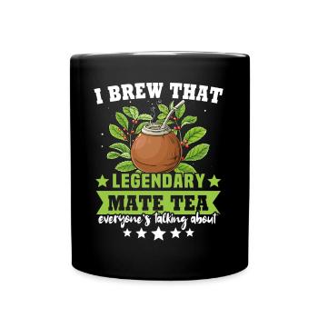 Buveurs de thé Yerba mate - Mug uni - noir - Devant