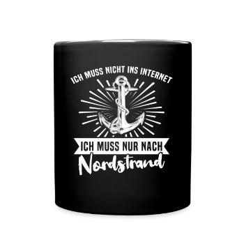 Nordstrand - Tasse einfarbig - Schwarz - Vorne