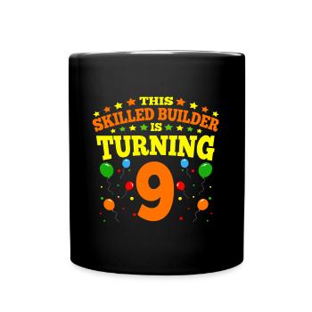9th birthday Boy Brick Builder 9 Years Old Gifts - Tasse einfarbig - Schwarz - Vorne