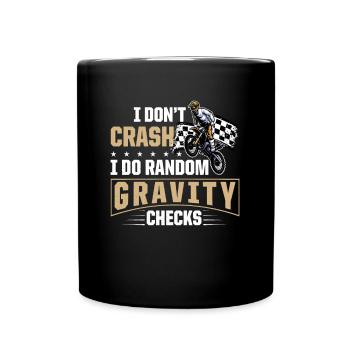Random Gravity Checks Motocross Geschenk Dirt Bike - Tasse einfarbig - Schwarz - Vorne