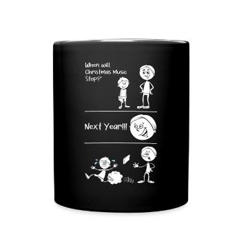 Christmas Music Humor Anti-Christmas - Full Colour Mug - black - Front
