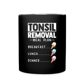 Tonsil Removal Meal Plan Ice Cream Tonsil Surgery - Full Colour Mug - black - Front