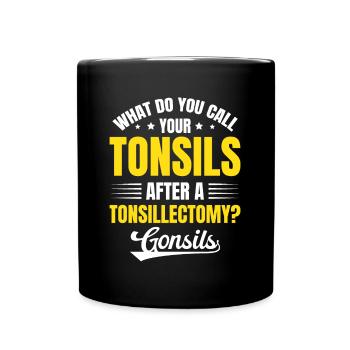 Amygdales après l’amygdalectomie Gonsils Gift - Mug uni - noir - Devant
