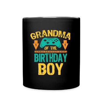 Grand-mère de la famille de jeux Birthday Boy - Mug uni - noir - Devant