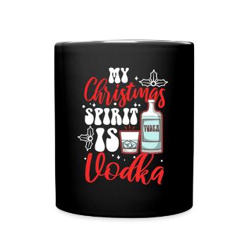 Mon de Noël est la vodka - Mug uni - noir - Devant