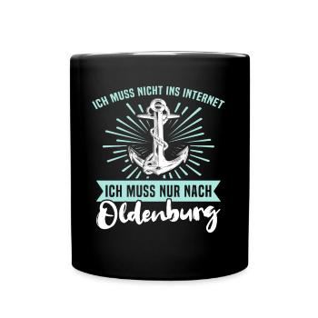 Oldenburg - Tasse einfarbig - Schwarz - Vorne