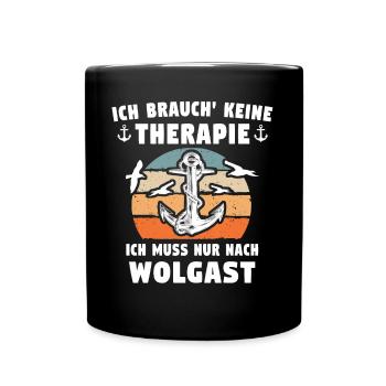 Wolgast Anker - Tasse einfarbig - Schwarz - Vorne