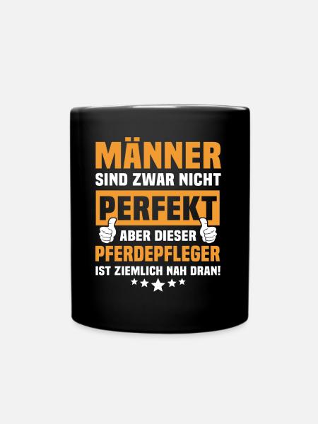 Lustige Pferdepfleger Sprüche - Tasse einfarbig - Schwarz