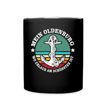 Oldenburg Urlaub - Tasse einfarbig - Schwarz - Vorne