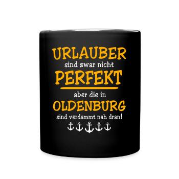 Oldenburg Urlaub - Tasse einfarbig - Schwarz - Vorne