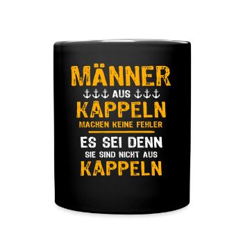 Kappeln Mann Kappelner Männer - Tasse einfarbig - Schwarz - Vorne