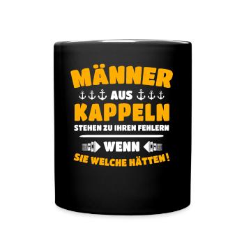 Kappeln Mann Kappelner - Tasse einfarbig - Schwarz - Vorne