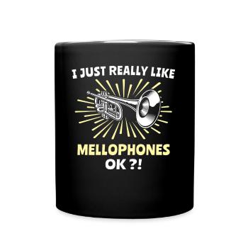 Musicien mellophone - Mug uni - noir - Devant