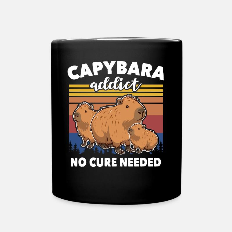 Capybara - Tasse einfarbig - Schwarz