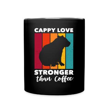 Capybara Capy - Tasse einfarbig - Schwarz - Vorne