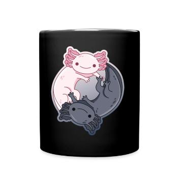 Conception Yin-Yang pour les amateurs d’axolotl - Mug uni - noir - Devant