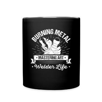 Metal Welder Welding Burning Metal Welder - Full Colour Mug - black - Front