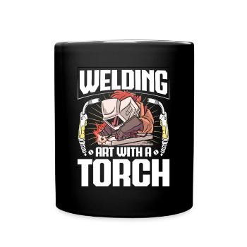 Welding Art Torch Arc Welding Welding - Full Colour Mug - black - Front