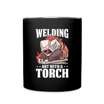 Welding Art Torch Arc Welding Welding - Full Colour Mug - black - Front