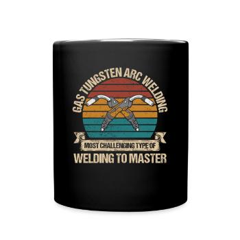 Schweißen Retro Schweißer Vintage Geschenk - Tasse einfarbig - Schwarz - Vorne