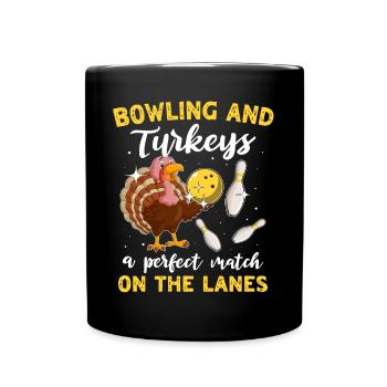 Quilles Dinde Quille Thanksgiving - Mug uni - noir - Devant